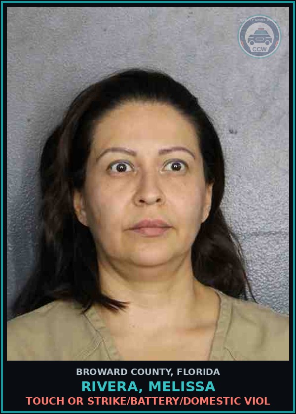 Booking mugshot of RIVERA, MELISSA in Broward County
