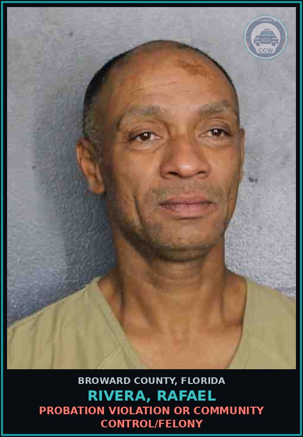 Booking mugshot of RIVERA, RAFAEL in Broward County