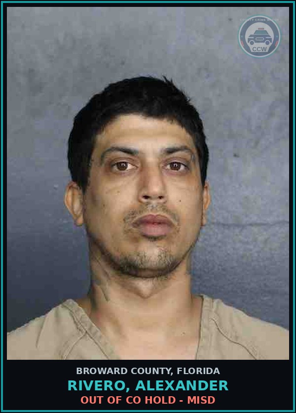 Booking mugshot of RIVERO, ALEXANDER in Broward County