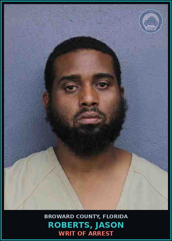 Booking mugshot of ROBERTS, JASON in Broward County