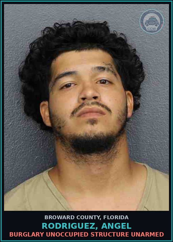 Booking mugshot of RODRIGUEZ, ANGEL in Broward County