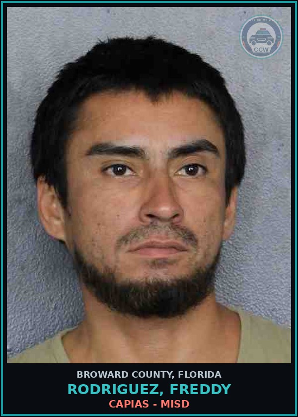 Booking mugshot of RODRIGUEZ, FREDDY in Broward County