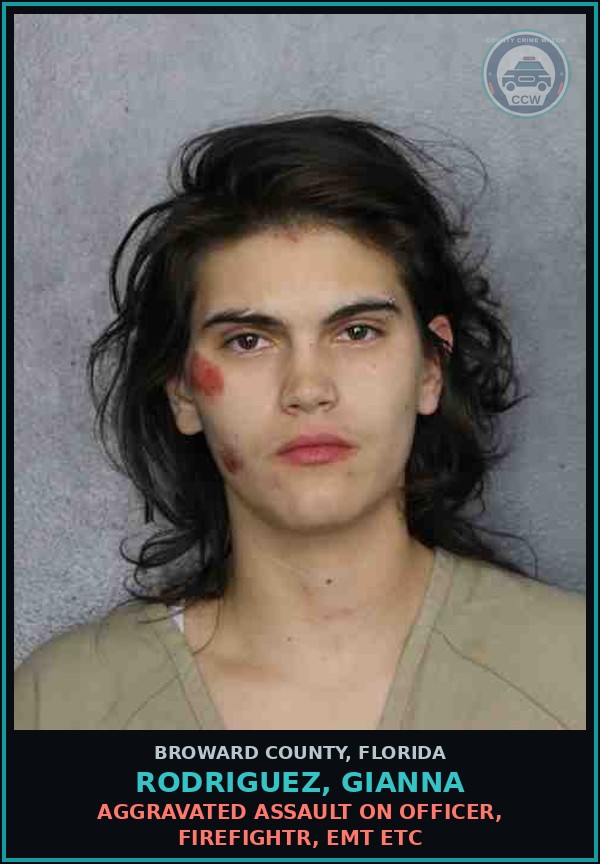 Booking mugshot of RODRIGUEZ, GIANNA in Broward County