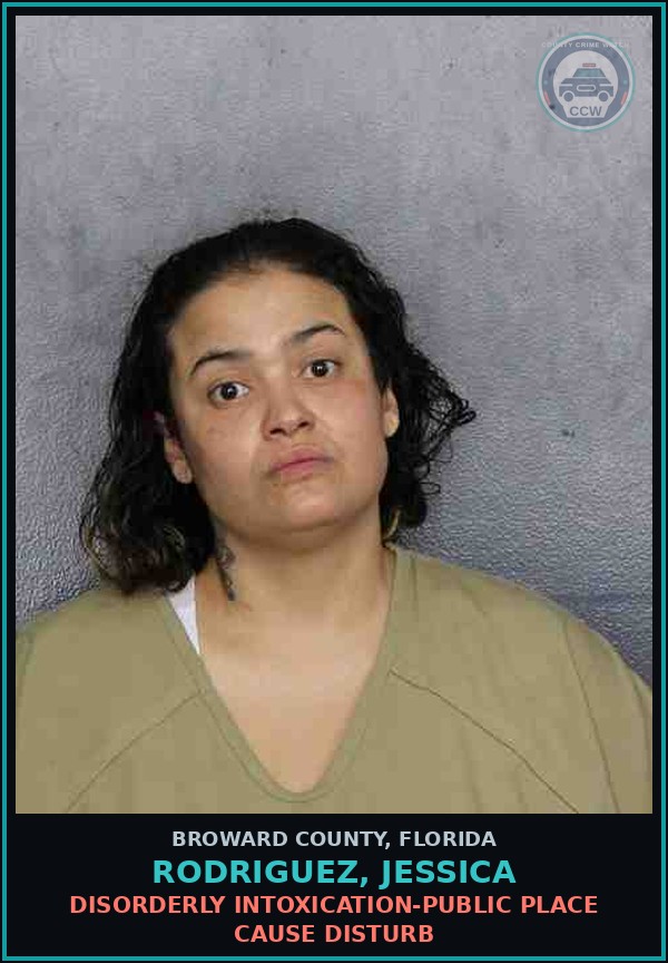 Booking mugshot of RODRIGUEZ, JESSICA in Broward County