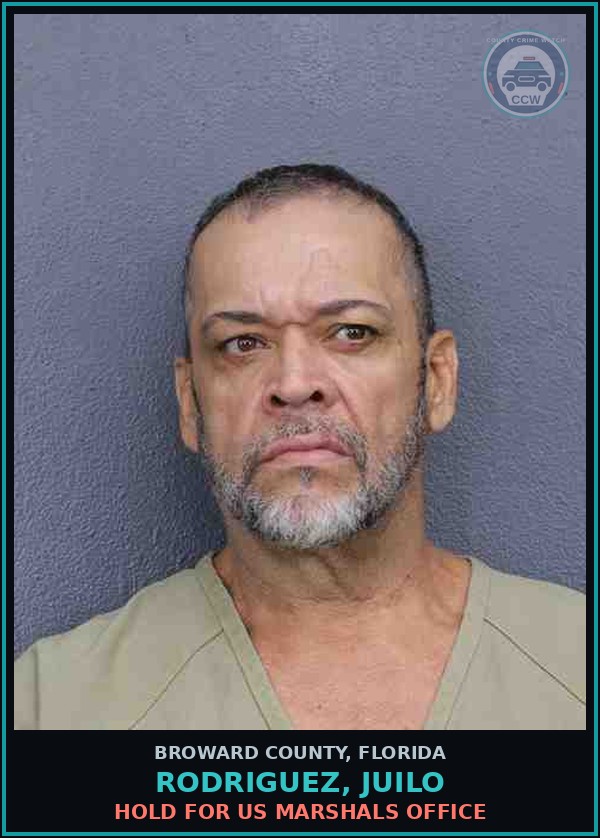 Booking mugshot of RODRIGUEZ, JUILO in Broward County