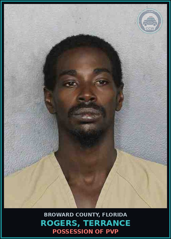 Booking mugshot of ROGERS, TERRANCE in Broward County