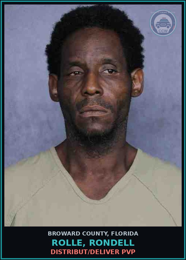Booking mugshot of ROLLE, RONDELL in Broward County