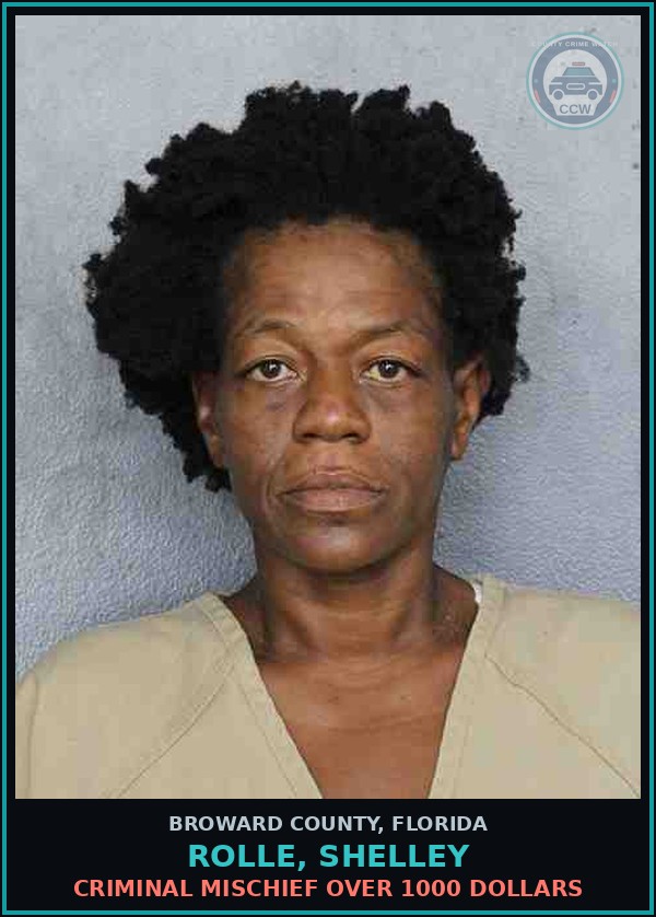 Booking mugshot of ROLLE, SHELLEY in Broward County