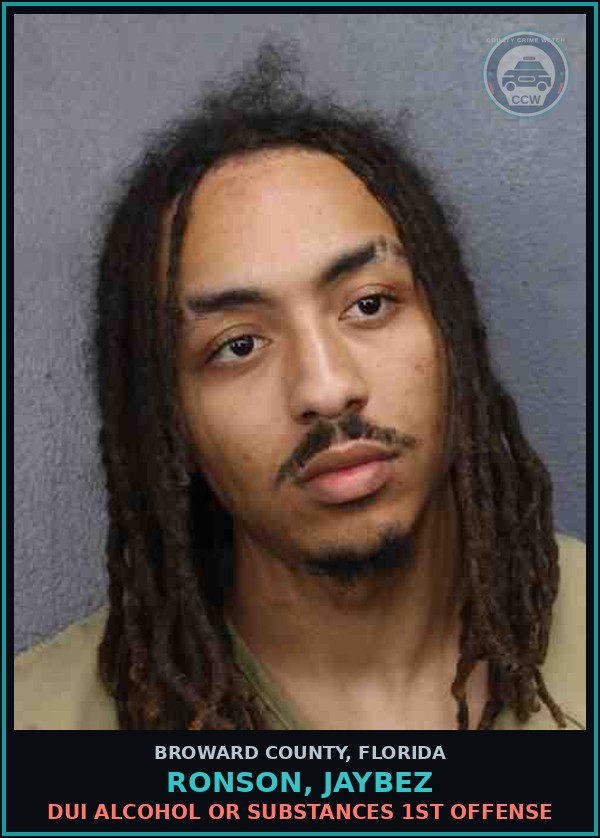 Booking mugshot of RONSON, JAYBEZ in Broward County