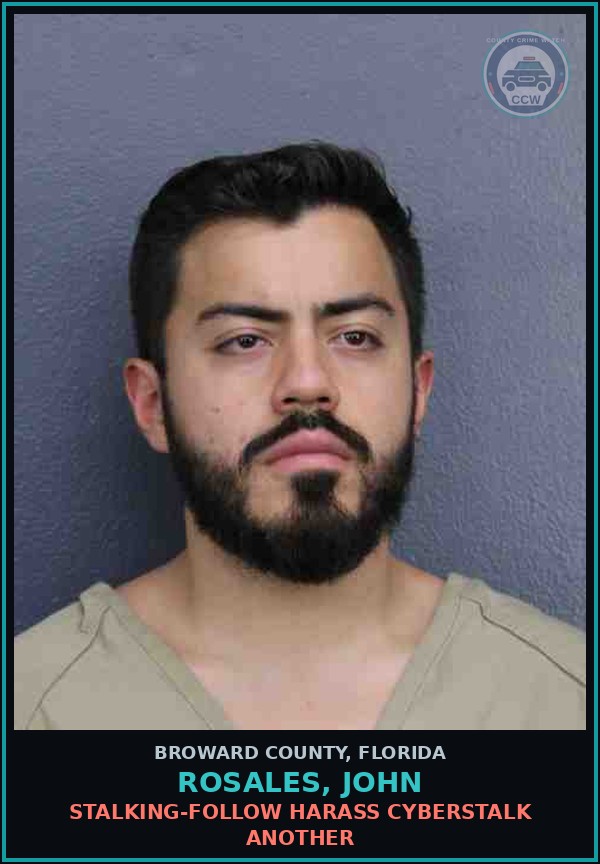 Booking mugshot of ROSALES, JOHN in Broward County