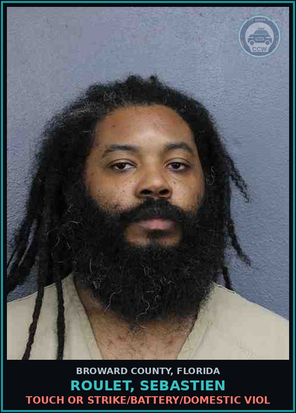 Booking mugshot of ROULET, SEBASTIEN in Broward County