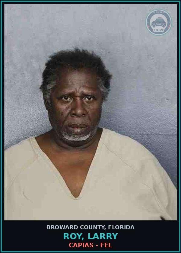 Booking mugshot of ROY, LARRY in Broward County
