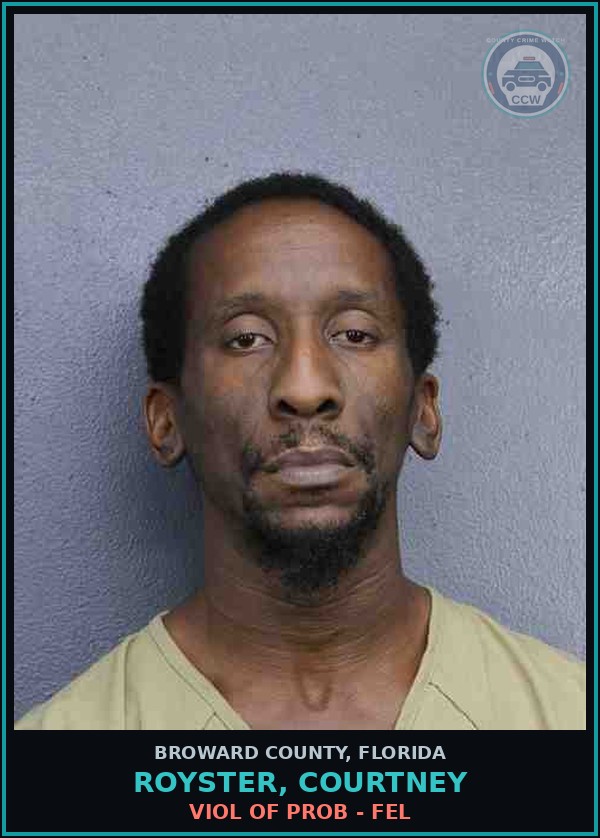 Booking mugshot of ROYSTER, COURTNEY in Broward County