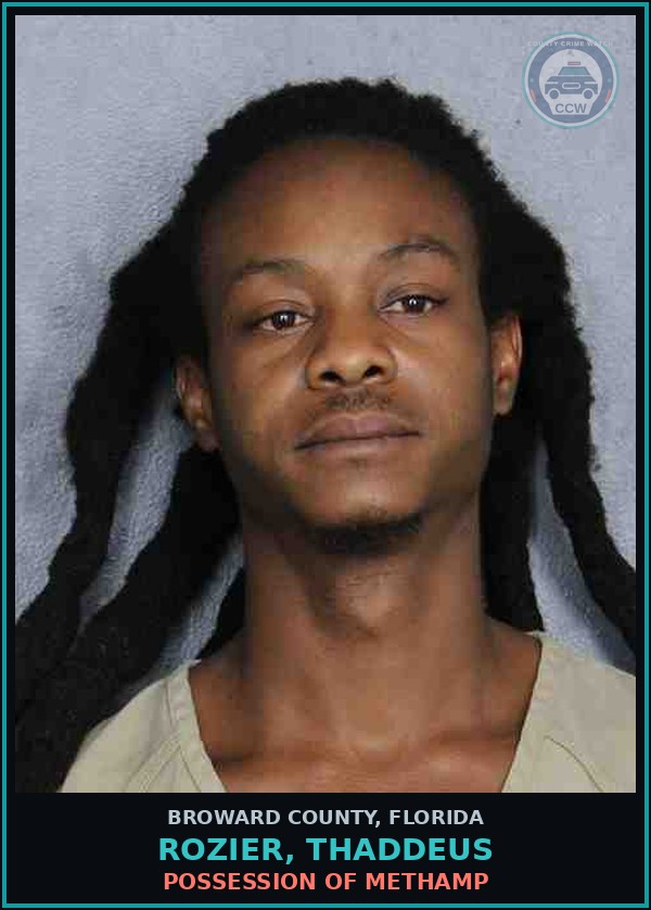 Booking mugshot of ROZIER, THADDEUS in Broward County