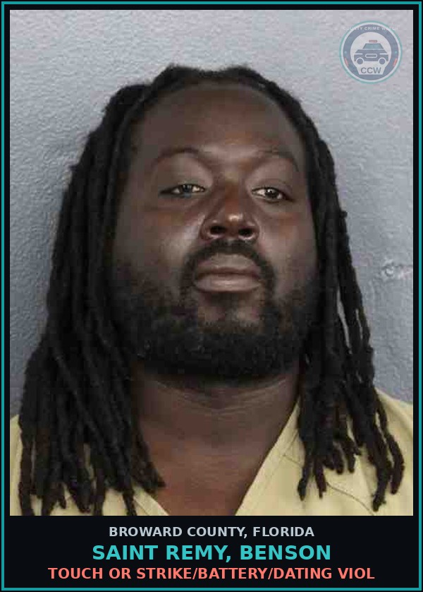 Booking mugshot of SAINT REMY, BENSON in Broward County