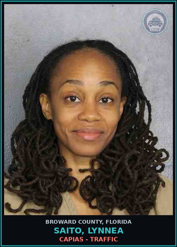 Booking mugshot of SAITO, LYNNEA in Broward County
