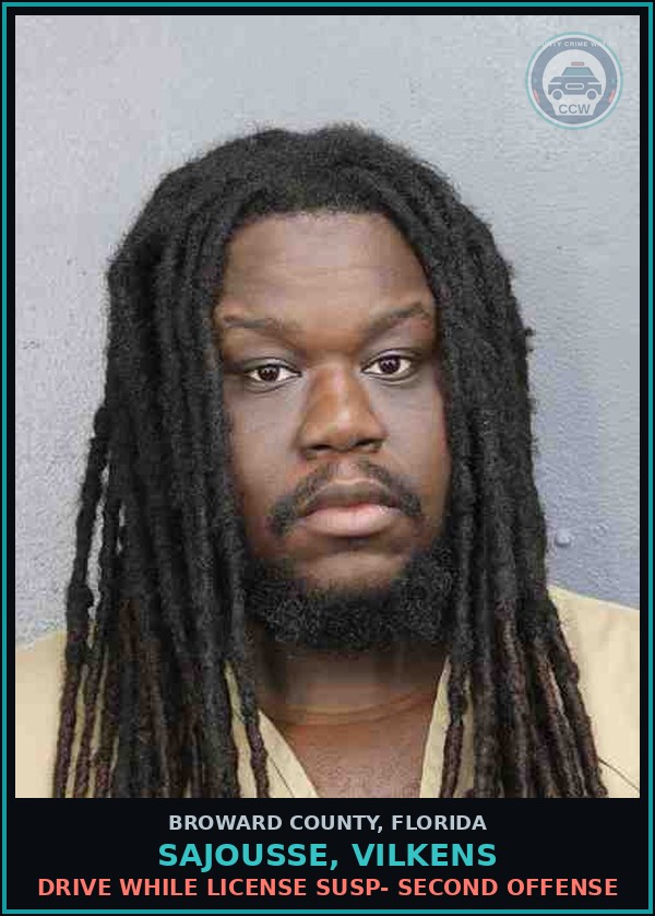 Booking mugshot of SAJOUSSE, VILKENS in Broward County