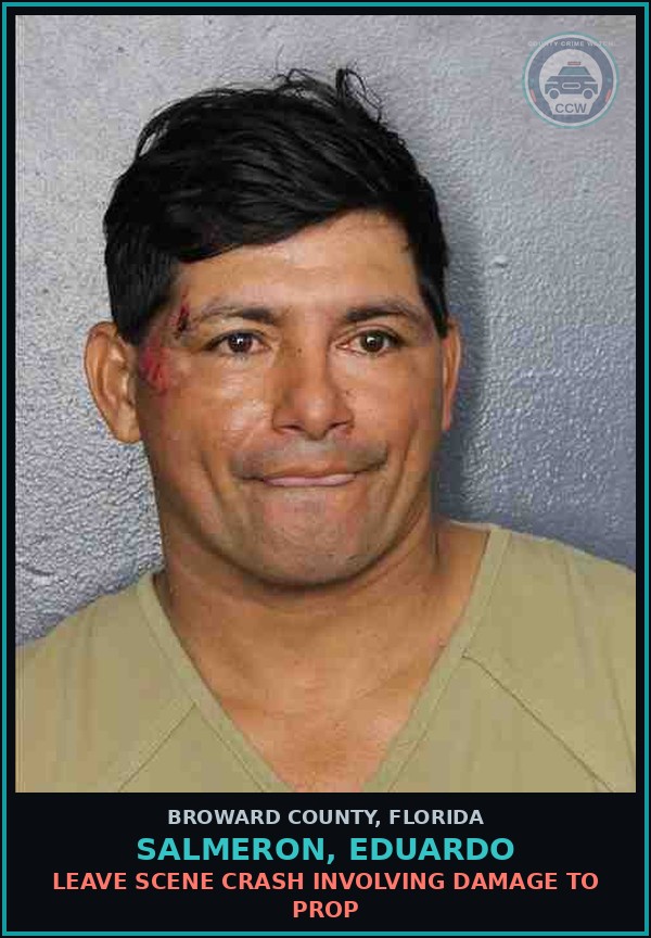 Booking mugshot of SALMERON, EDUARDO in Broward County