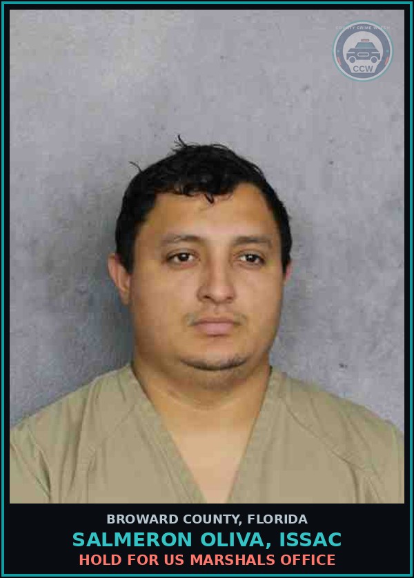 Booking mugshot of SALMERON OLIVA, ISSAC in Broward County