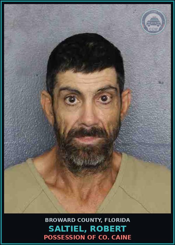 Booking mugshot of SALTIEL, ROBERT in Broward County