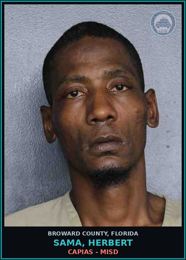 Booking mugshot of SAMA, HERBERT in Broward County