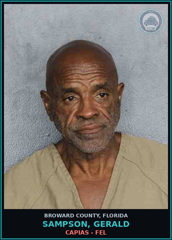 Booking mugshot of SAMPSON, GERALD in Broward County