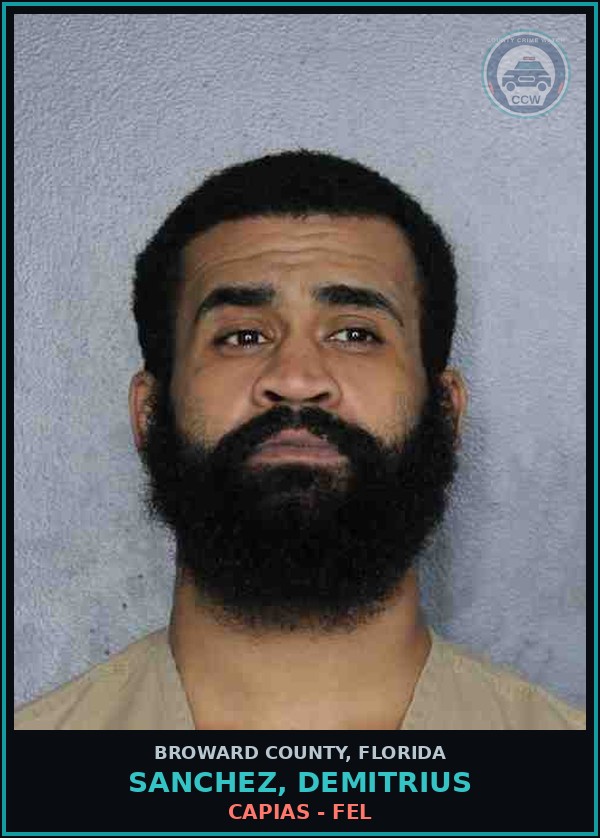 Booking mugshot of SANCHEZ, DEMITRIUS in Broward County