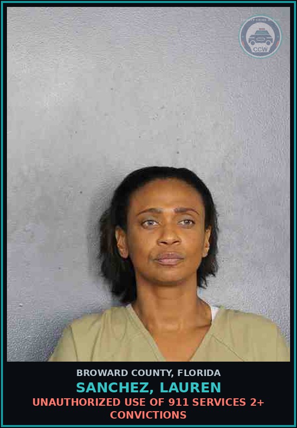 Booking mugshot of SANCHEZ, LAUREN in Broward County