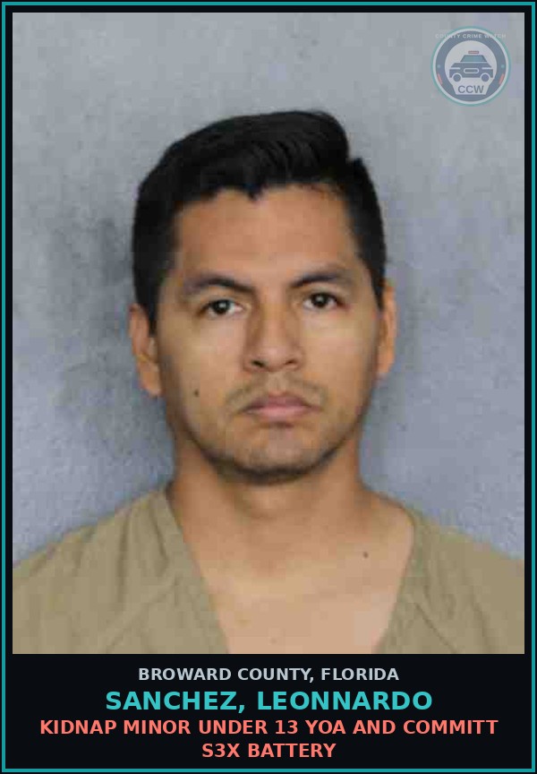 Booking mugshot of SANCHEZ, LEONNARDO in Broward County