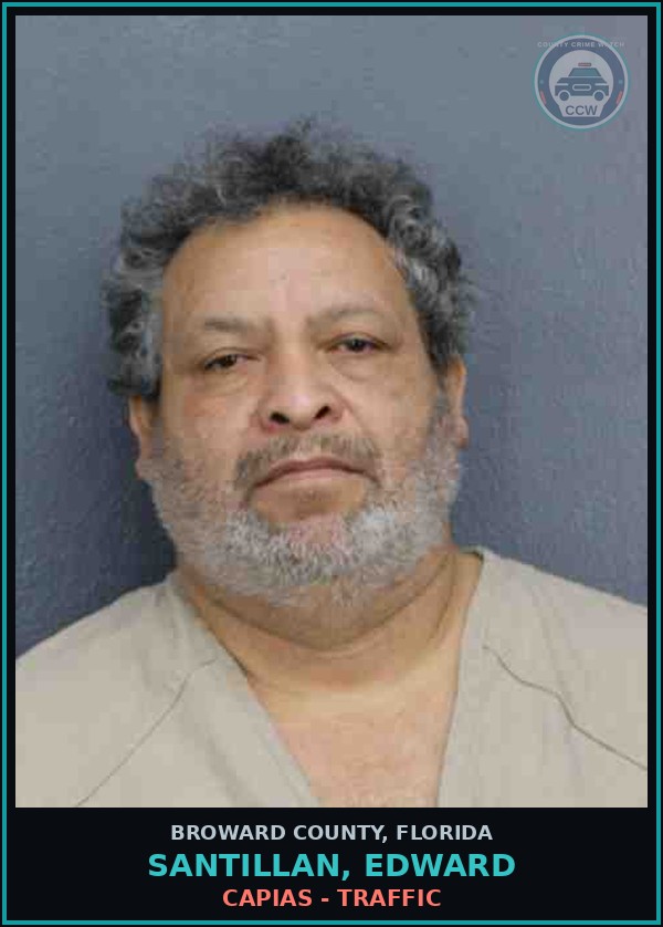 Booking mugshot of SANTILLAN, EDWARD in Broward County