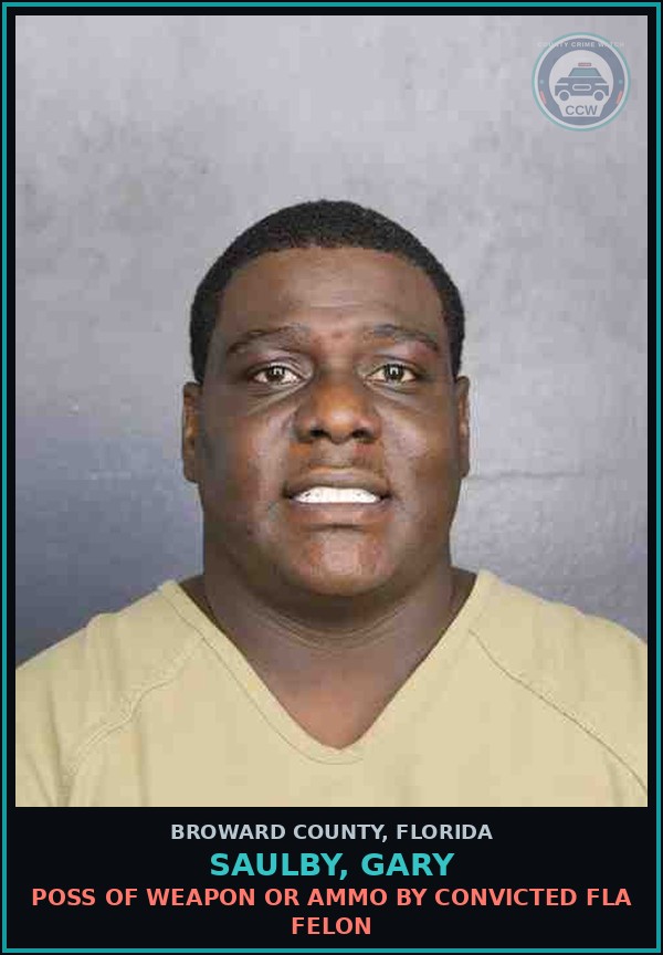 Booking mugshot of SAULBY, GARY in Broward County