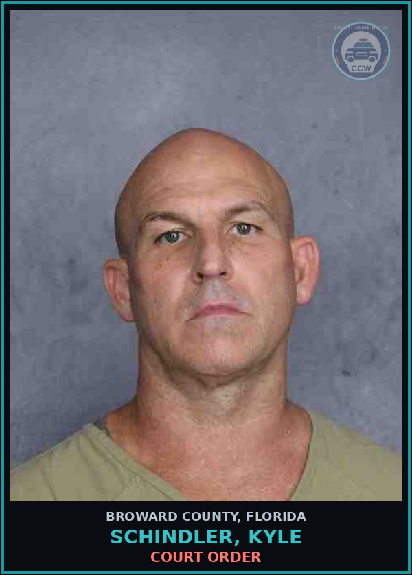 Booking mugshot of SCHINDLER, KYLE in Broward County