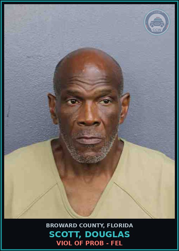 Booking mugshot of SCOTT, DOUGLAS in Broward County
