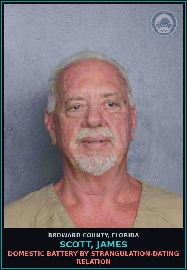 Booking mugshot of SCOTT, JAMES in Broward County