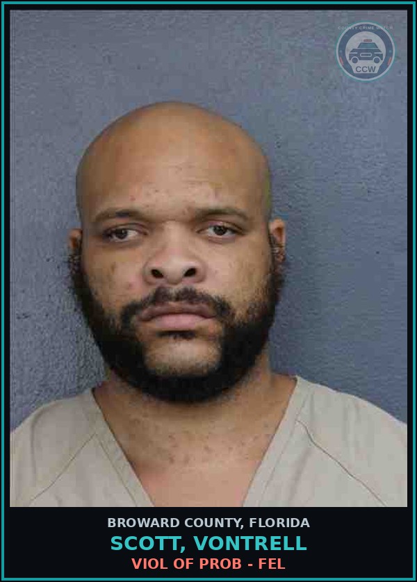 Booking mugshot of SCOTT, VONTRELL in Broward County