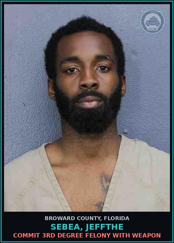 Booking mugshot of SEBEA, JEFFTHE in Broward County