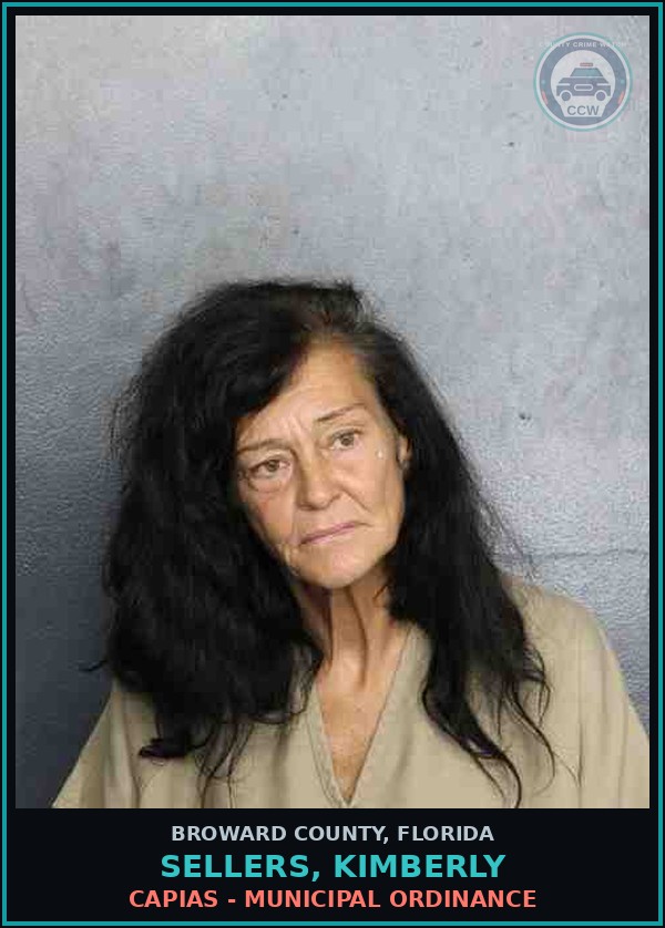 Booking mugshot of SELLERS, KIMBERLY in Broward County