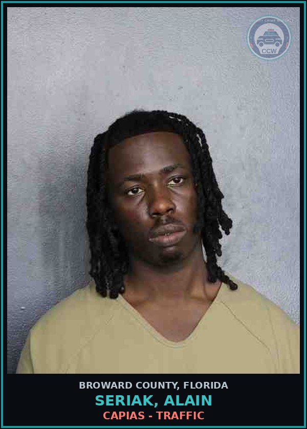 Booking mugshot of SERIAK, ALAIN in Broward County