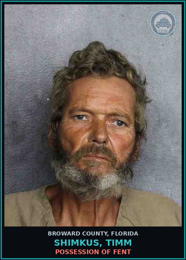 Booking mugshot of SHIMKUS, TIMM in Broward County
