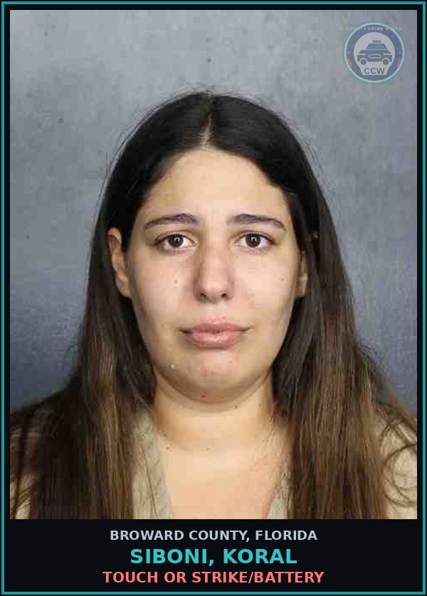 Booking mugshot of SIBONI, KORAL in Broward County