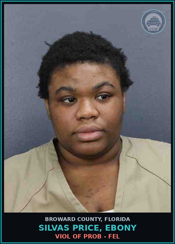Booking mugshot of SILVAS PRICE, EBONY in Broward County