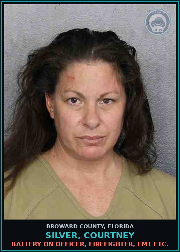 Booking mugshot of SILVER, COURTNEY in Broward County