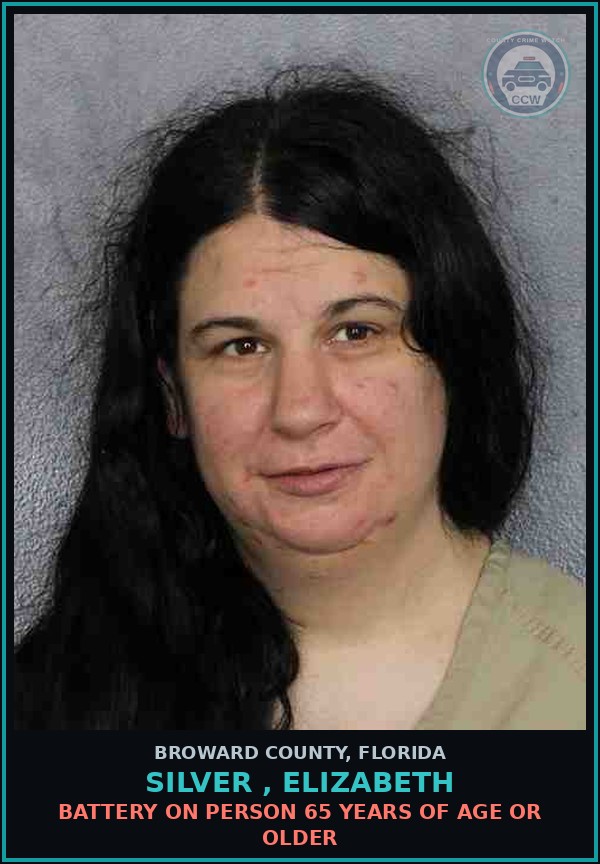 Booking mugshot of SILVER , ELIZABETH in Broward County