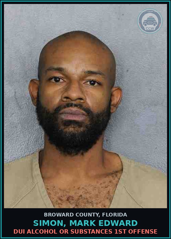 Booking mugshot of SIMON, MARK EDWARD in Broward County