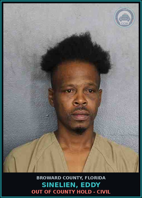 Booking mugshot of SINELIEN, EDDY in Broward County