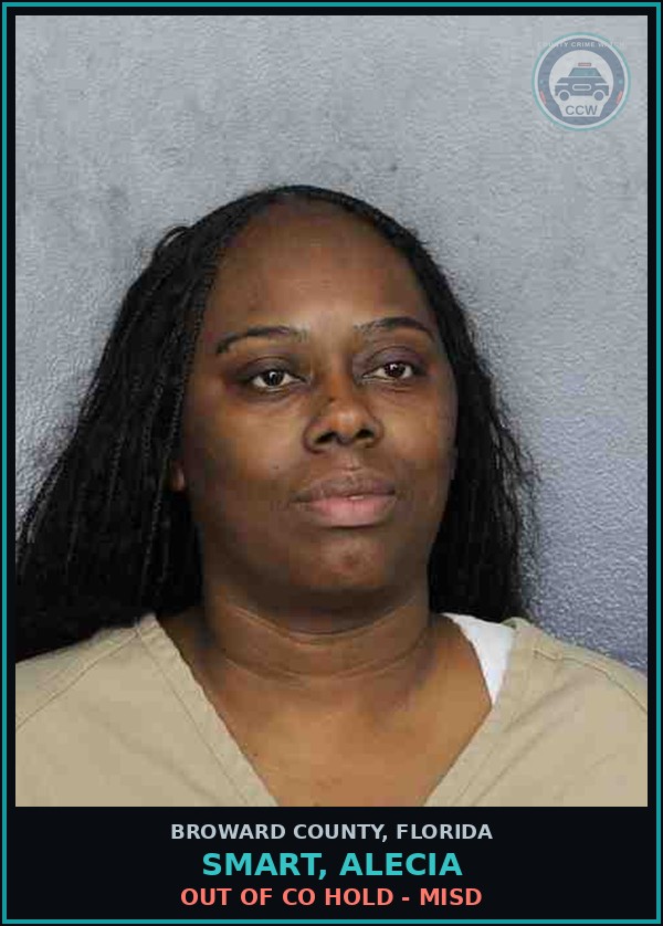 Booking mugshot of SMART, ALECIA in Broward County