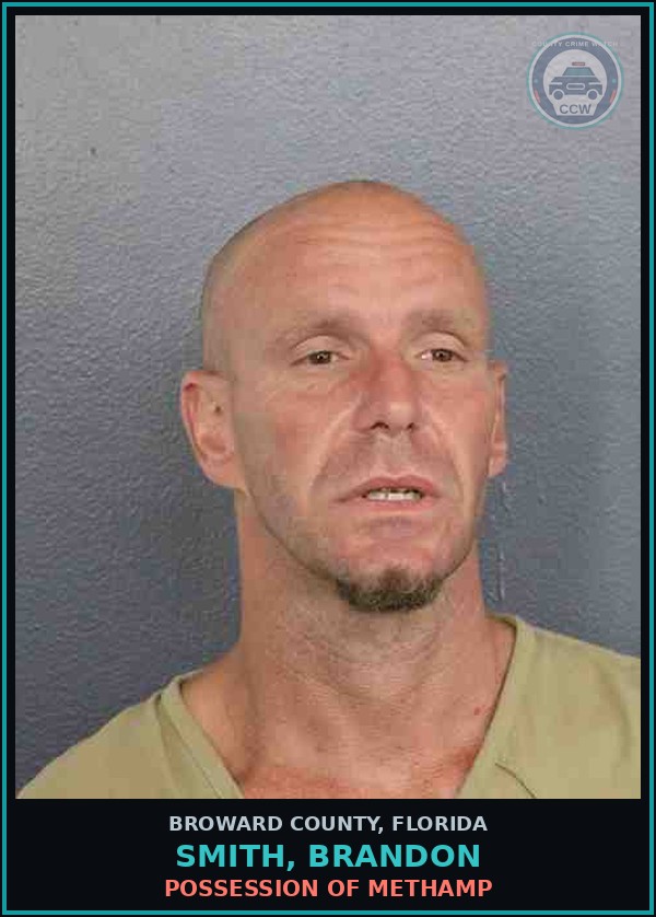 Booking mugshot of SMITH, BRANDON in Broward County
