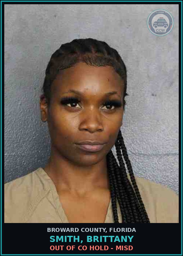 Booking mugshot of SMITH, BRITTANY in Broward County