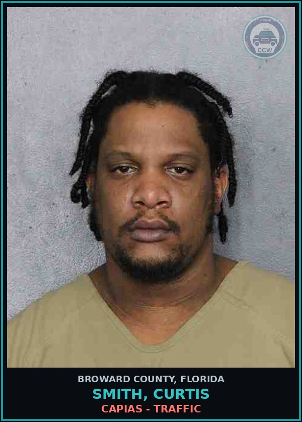 Booking mugshot of SMITH, CURTIS in Broward County