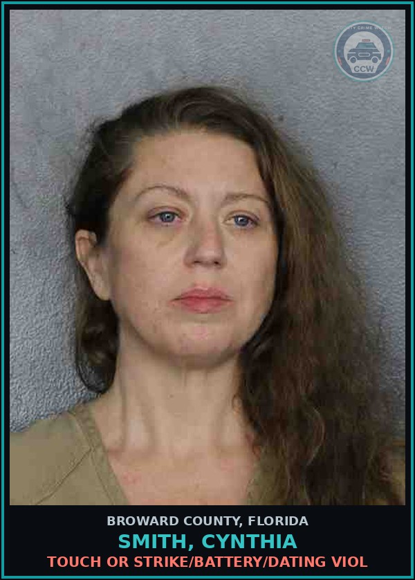 Booking mugshot of SMITH, CYNTHIA in Broward County